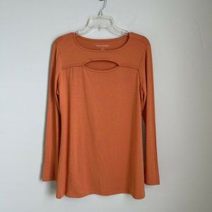 Soft Surroundings Women's Orange Beckett Top